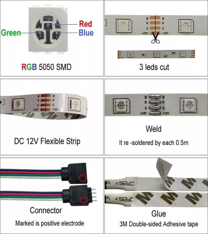 12V 5V 2835 5050 RGB WIFI Tuya Smart LED Light Strips Muzieksync voor Smart Home Decoration
