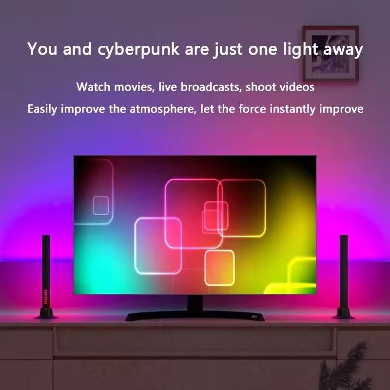DIY HONGTOP APP Control RGBIC kleurrijke vloerlamp voor slaapkamer decoratief 25cm 30cm 5V