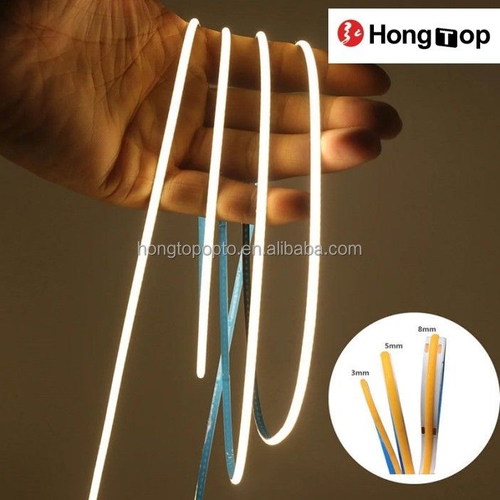 COB LED lichtstrook Wit Warm Wit Blauw Groen Flexibel 3 mm 5 mm 8 mm voor hoge dichtheid