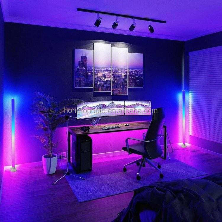 80lm/w Home Atmosphere Smart Led vloerlamp met USB RGB kleurveranderend en IR controller