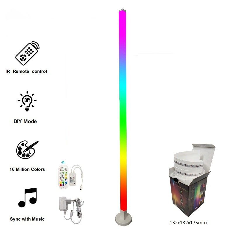 Moderne ontwerp RGB Multicolor Living Room Light Stand Floor Lamp Adapter Alleen USB Plug
