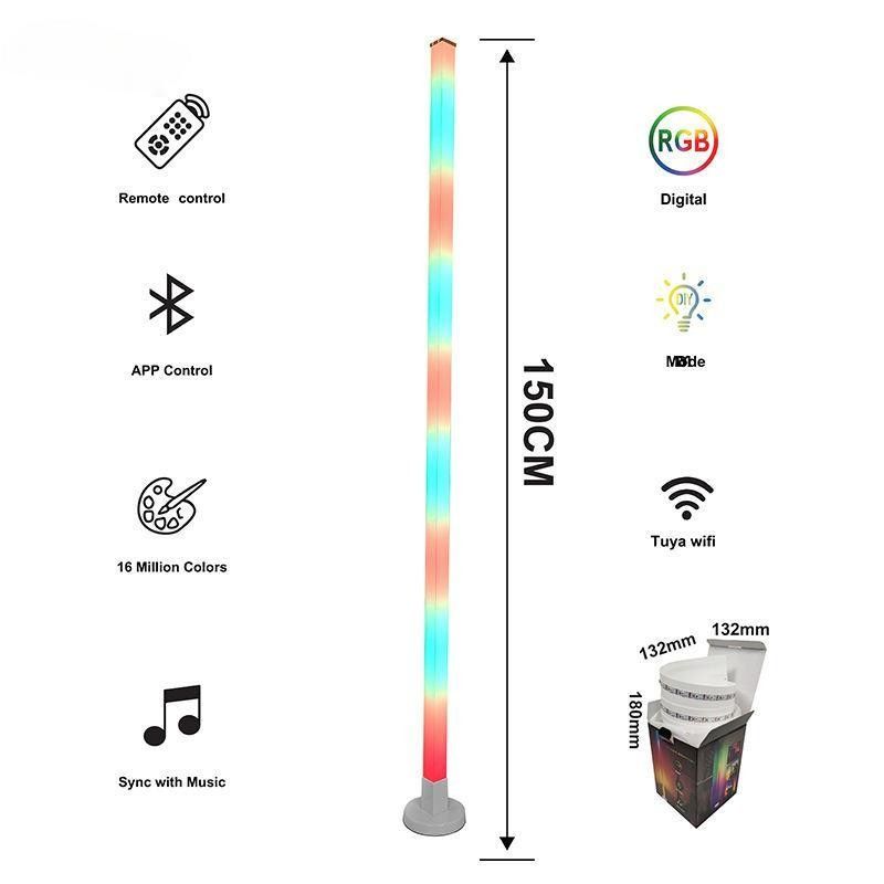2024 Atmosphere Smart Home Light Rgb Led vloerlamp met ijzeren basis en afstandsbediening