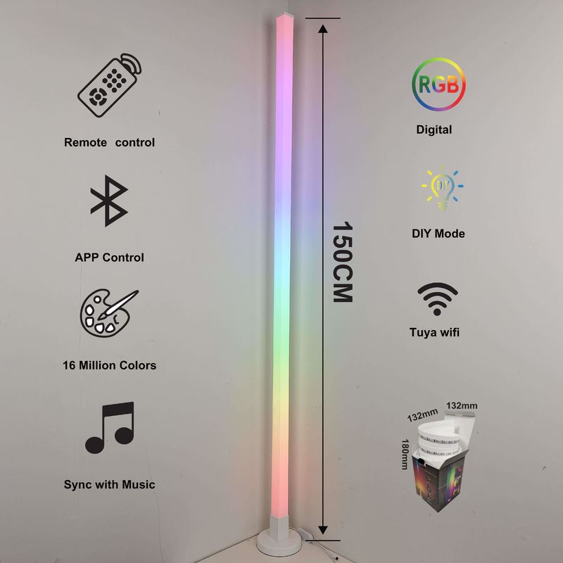 2024 Atmosphere Smart Home Light Rgb Led vloerlamp met ijzeren basis en afstandsbediening