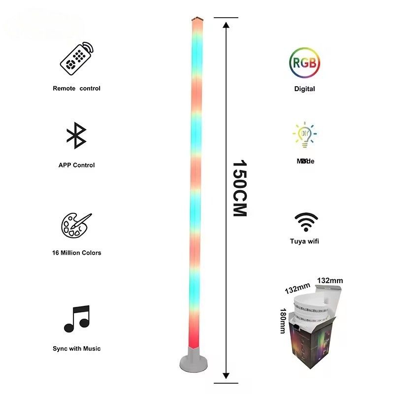 1.5M ASB Smart Home LED strip met IR afstandsbediening en muziek RGBIC voor vloerhoeklamp