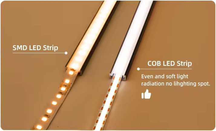 RGB 756leds COB Led Strip 12V 24V 5M met 90 Ra en -45 50C werktemperatuur