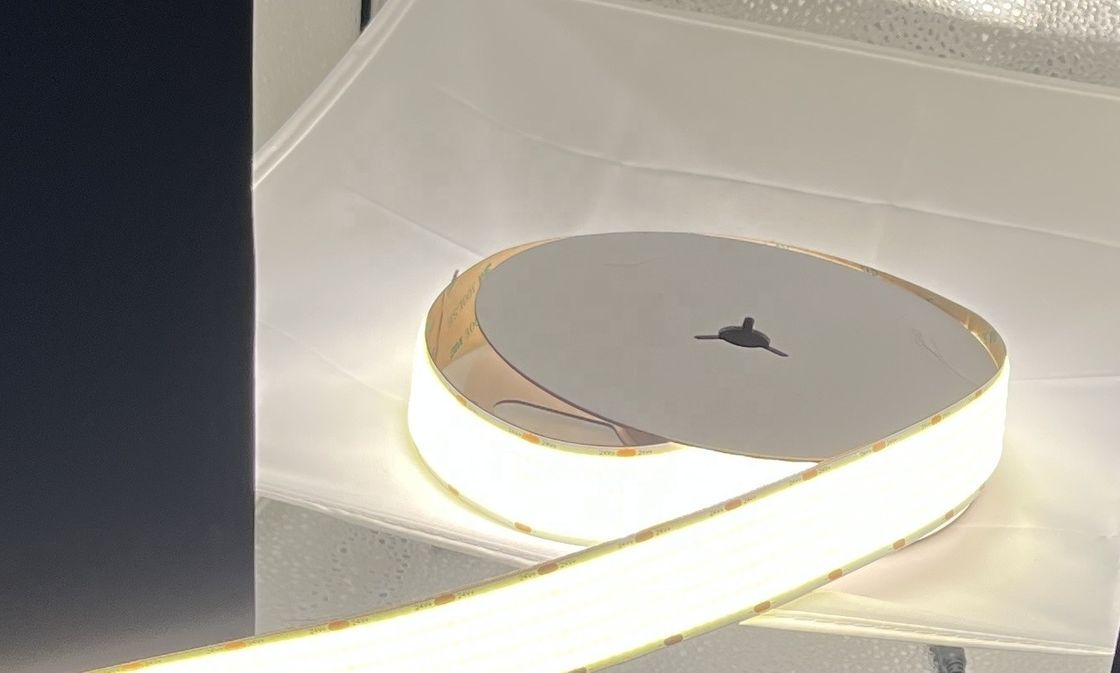 Dimmable Copper Cob Ribbon Rope Flexible Cob Led Strip High Density 1600leds Per Meter 3500K Ra 90 0.3kg 24v 30mm Breedte