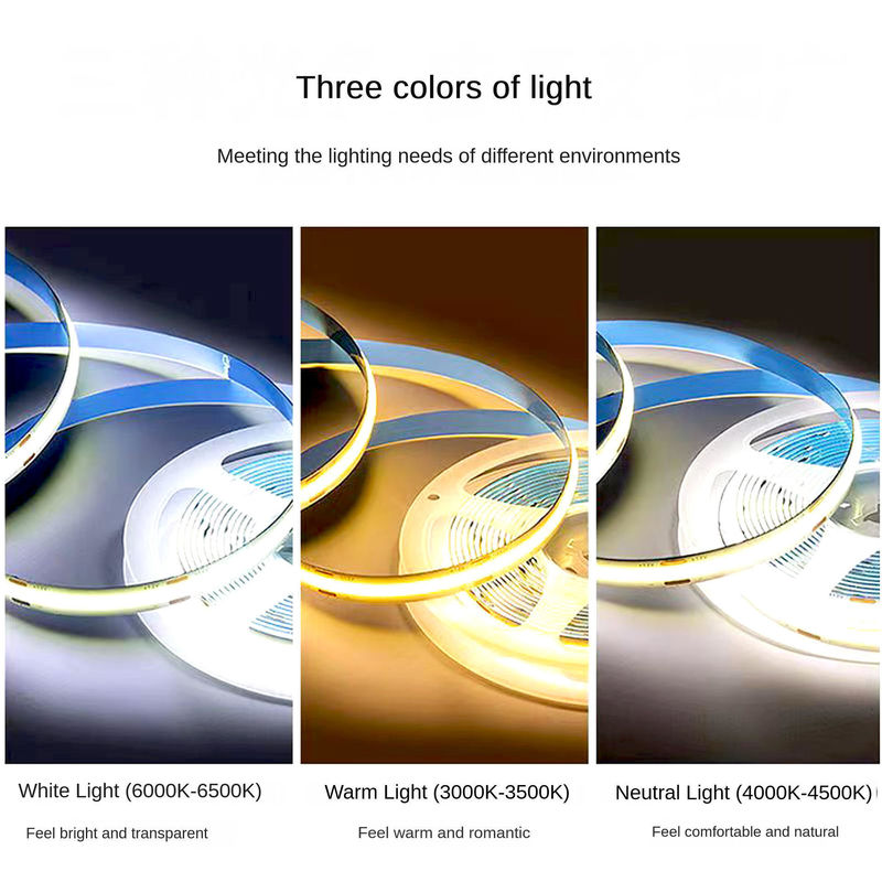 Hoge CRI 90 COB LED Strip Light 480leds/m 2700K 3000K 4000K 6000K Geen spanningsverlies