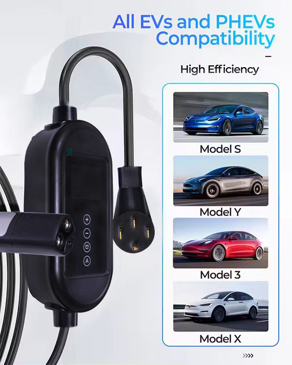 16A 3.7kW 1-fase EV-oplader met kabel waterdicht voor elektrische voertuigen