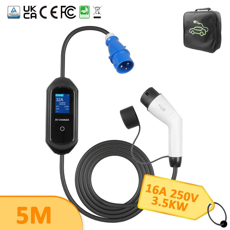 45X28X18 Cm Single Package Size EV Charger voor opladen in temperatuurbereik -30C- 55C